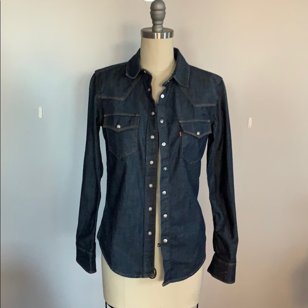 Levi’s Chambray Denim Button Down - image 1